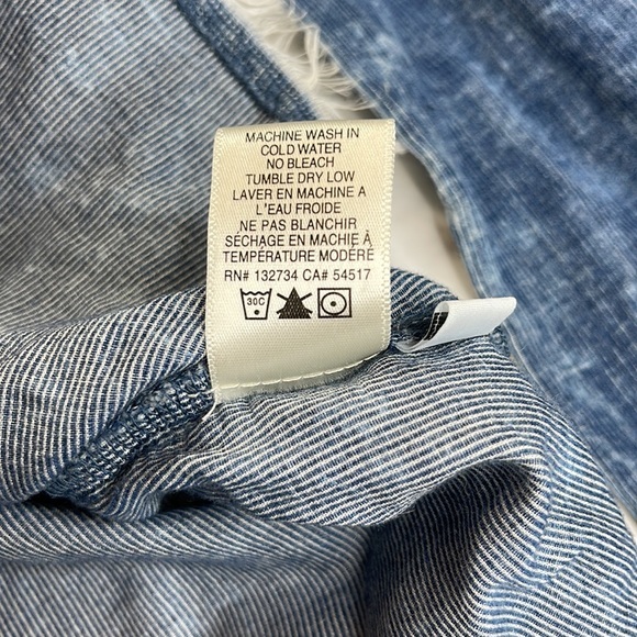 Cloth & Stone Fine Whale Corduroy Button Back Blouse Size Small - Picture 6 of 9